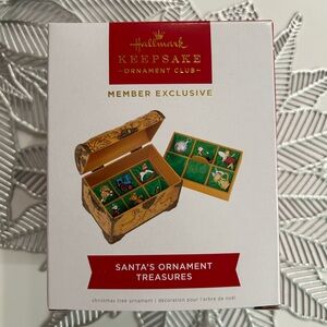 Hallmark Keepsake Ornament Club 2023 Santa’s Ornament Treasures, NWT